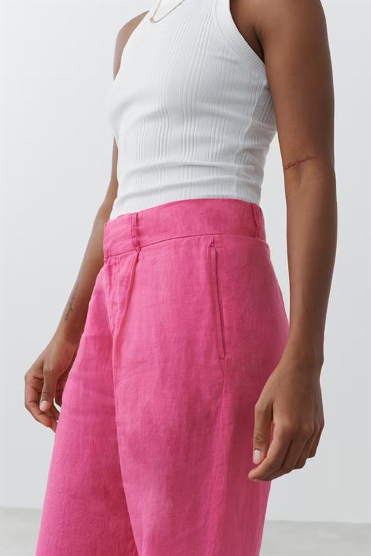 MDX Pink Belted Wide Leg Women's Pants MG2021 - Hammersmith