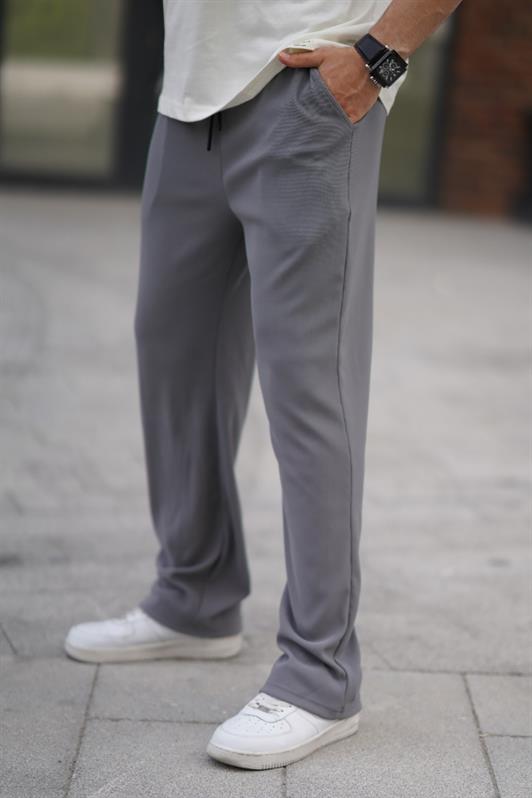 MDX Smoke Adjustable Waist Detailed Baggy Trousers 6545 - San Juan de los Lagos