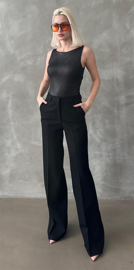 MDX Black High Waist Fabric Pants MG2285 - Jeffersonville