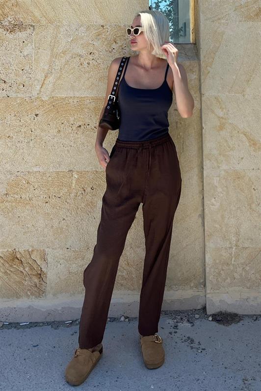 MDX Brown Adjustable Waist Comfort Fit Trousers MG2161 - Saint-Denis