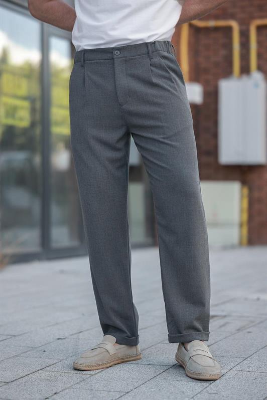 MDX Anthracite Comfort Fit Men's Fabric Trousers E6577 - Franklin