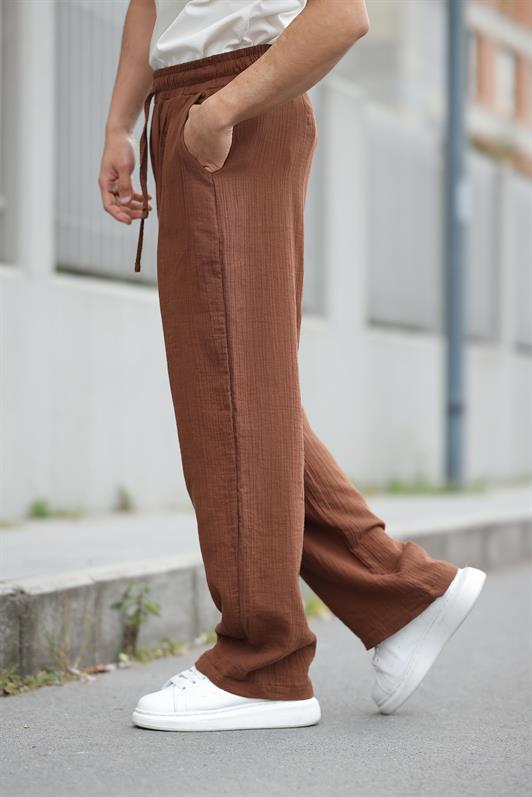 MDX Brown 100% Cotton Comfort Fit Men's Pants E6562 - Río Grande