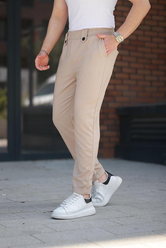 MDX Beige Regular Fit Men's Trousers E6574 - Oakton