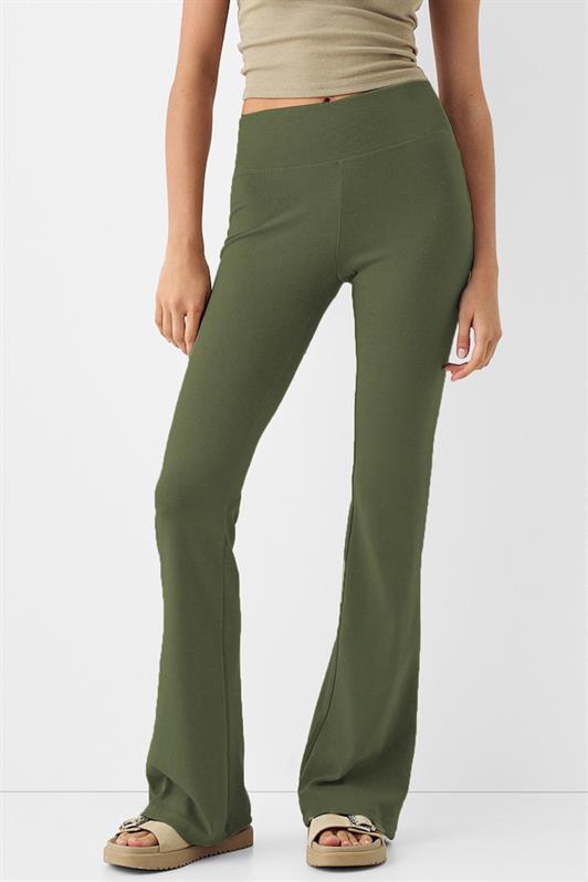 MDX Haki High Waist Belted Wide Leg Spanish Pants MG2096 - Avignon
