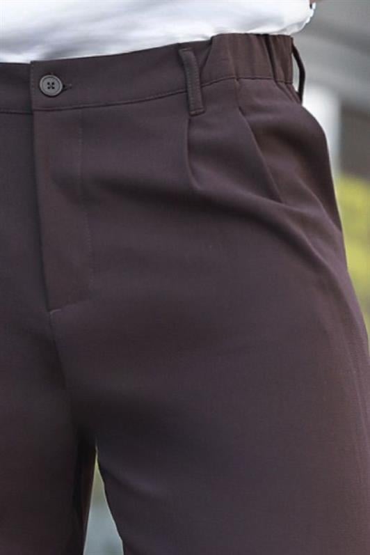 MDX Brown Comfort Fit Men's Fabric Trousers E6577 - Zacatepec