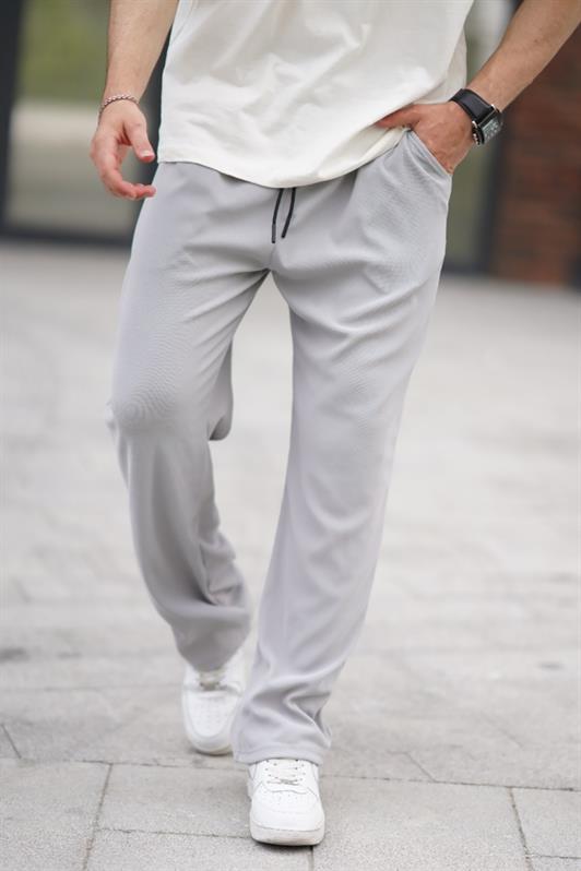 MDX Dyed Gray Adjustable Waist Detailed Baggy Trousers 6545 - Tonbridge