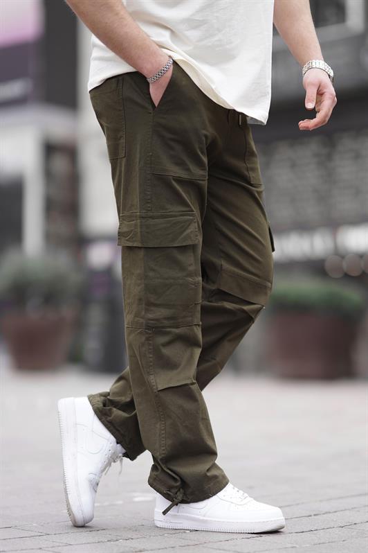 MDX Haki Wide Leg Cargo Pocket Men's Pants 6826 - Buffalo