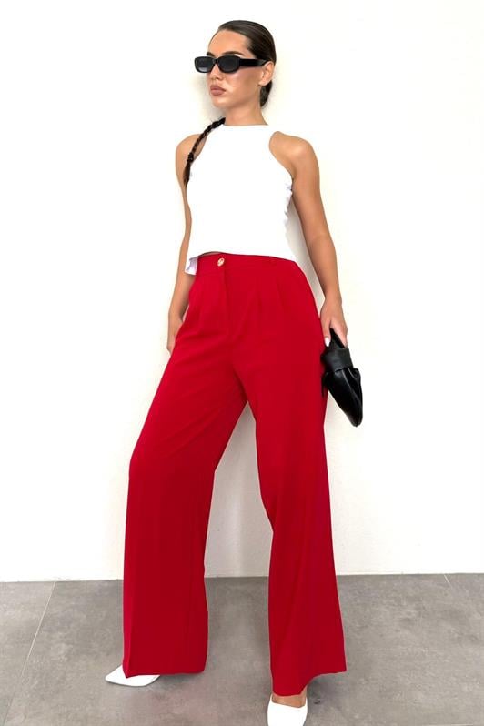 MDX Red Women's Palazzo Pants Mg2525 - Santa Clara