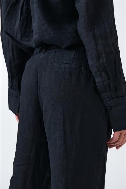 MDX Black Belted Wide Leg Women's Pants MG2021 - Tallaght