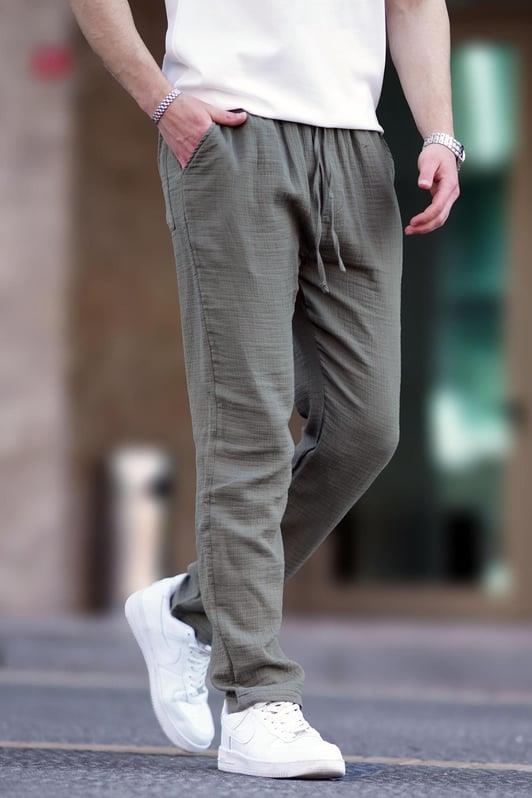 MDX Dark Green Muslin Fabric Men's Basic Pants 6507 - Mechanicsville