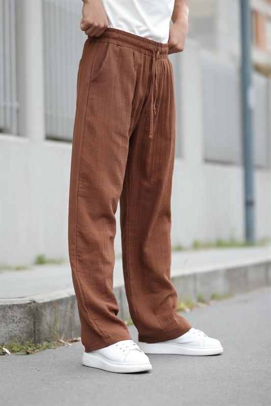 MDX Brown 100% Cotton Comfort Fit Men's Pants E6562 - Río Grande