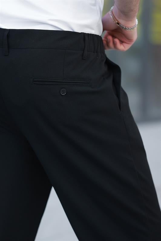 MDX Black Comfort Fit Men's Fabric Trousers E6577 - Hutchinson