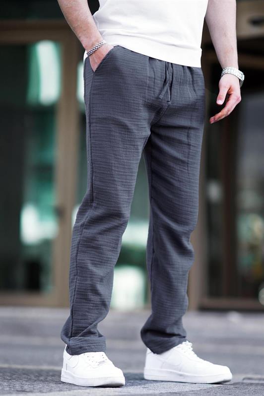 MDX Anthracite Muslin Fabric Men's Basic Pants 6507 - Tomelloso