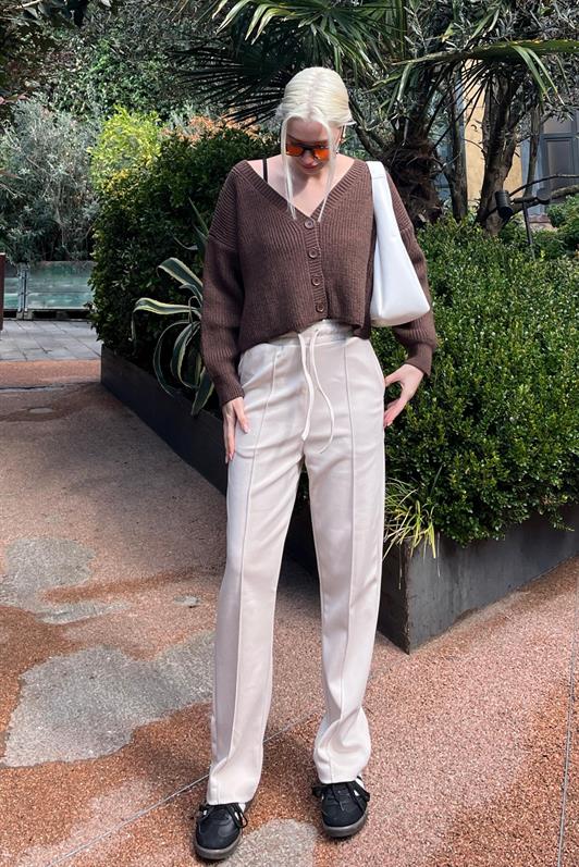 MDX Beige Adjustable Wide Leg Pants MG2215 - Cottbus