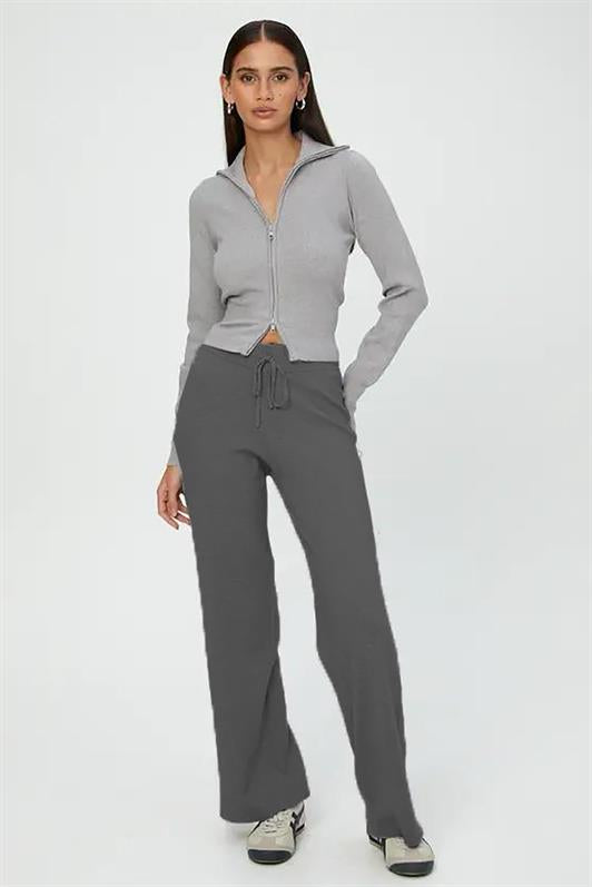 MDX Anthracite Adjustable High Waist Wide Leg Pants MG2089 - Lancaster