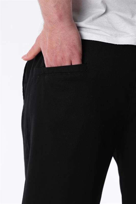 MDX Black Wide Leg High Waist Lace-Up Men's Pants E7403 - Deurne