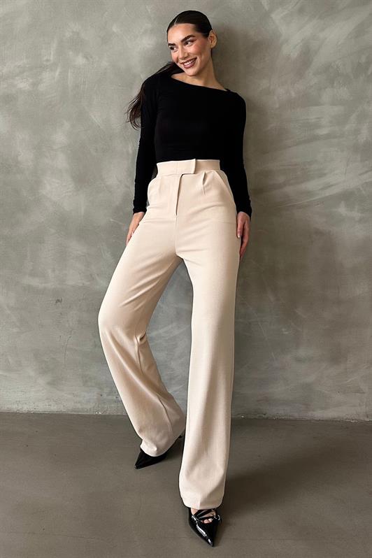 MDX Open Beige Lycra Hook-and-Loop Palazzo Pants MG2291 - Downers Grove