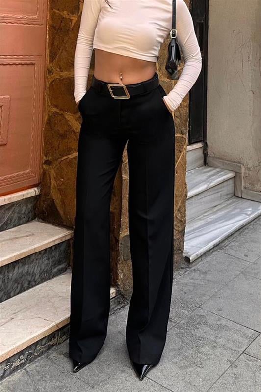 MDX Black High Waist Fabric Pants MG2285 - Jeffersonville