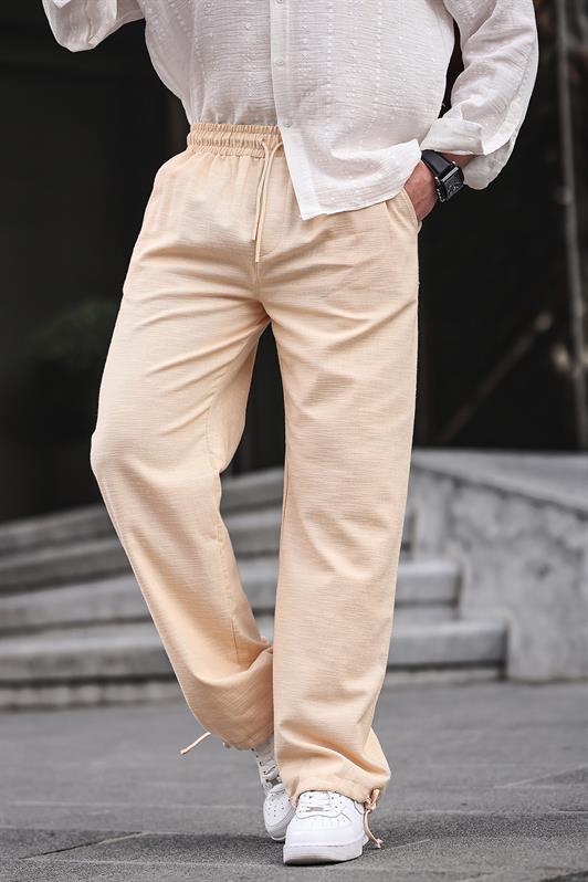 MDX Men's Beige Pants with Cuff Detail Comfortable Fit 6532 - Coatzacoalcos