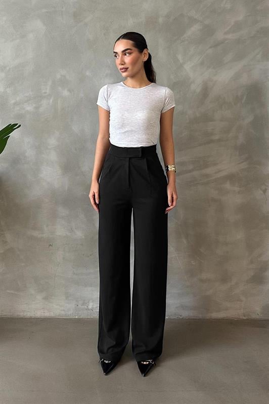 MDX Black Lycra Hook-and-Loop Palazzo Pants MG2291 - Santa Cruz