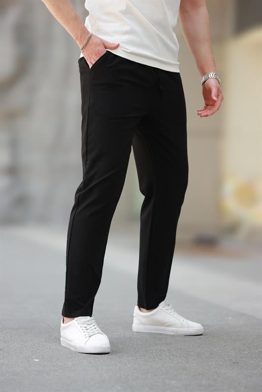 MDX Black Regular Fit Men's Trousers E6572 - Arlington