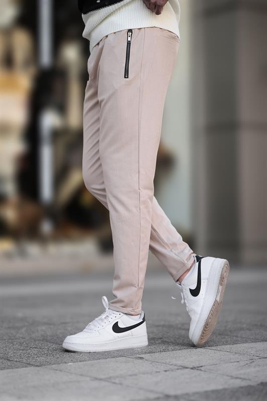 MDX Beige Zip Detail Men's Pants 6520 - Rancho Cordova