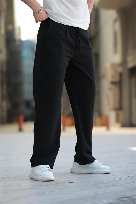 MDX Black Adjustable Waist Comfort Fit Men's Pants E6564 - Benevento