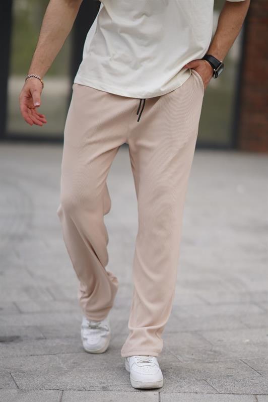 MDX Beige Adjustable Pocket Detailed Wide Leg Pants 6545 - Clacton-on-Sea