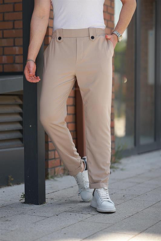 MDX Camel Regular Fit Men's Trousers E6574 - Chalándri