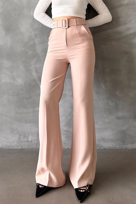 MDX Beige Spanish Flare Women's Fabric Pants MG2303 - Brindisi