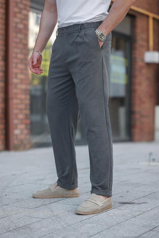 MDX Anthracite Comfort Fit Men's Fabric Trousers E6577 - Franklin