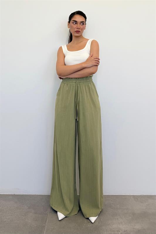MDX Mint Green High Waisted Wide Leg Pants MG2408 - Conegliano