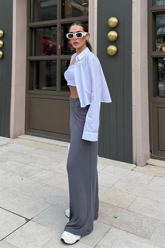 MDX Smoke High Waist Comfortable Fit Wide Leg Women's Trousers MG2309 - Nueva Rosita