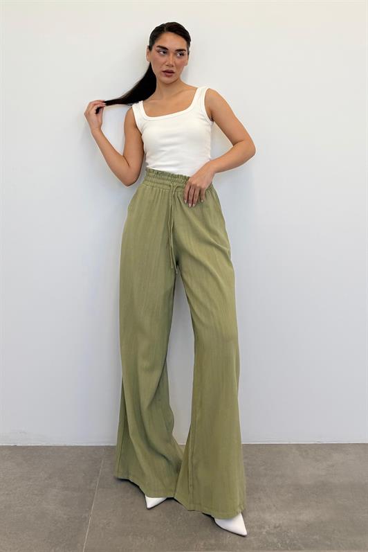 MDX Mint Green High Waisted Wide Leg Pants MG2408 - Conegliano