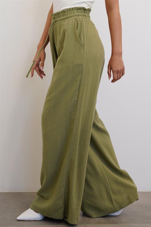 MDX Mint Green High Waisted Wide Leg Pants MG2408 - Conegliano