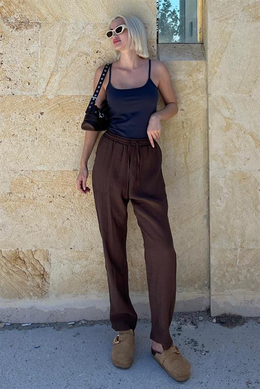 MDX Brown Adjustable Waist Comfort Fit Trousers MG2161 - Saint-Denis