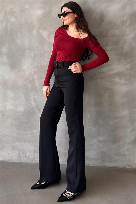 MDX Black Spanish Flare Women's Fabric Pants MG2303 - Royal Leamington Spa