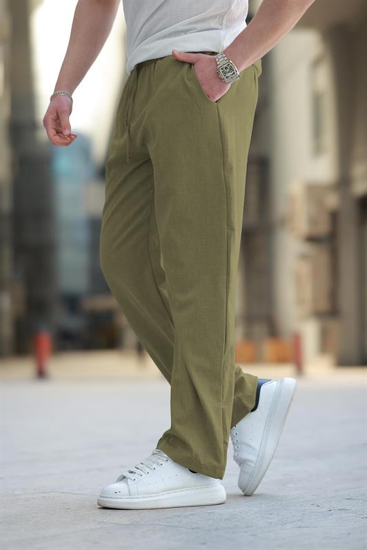 MDX Haki Beli Ayarlanabilir Rahat Kesim Erkek Pantolon E6564 - Olive Branch