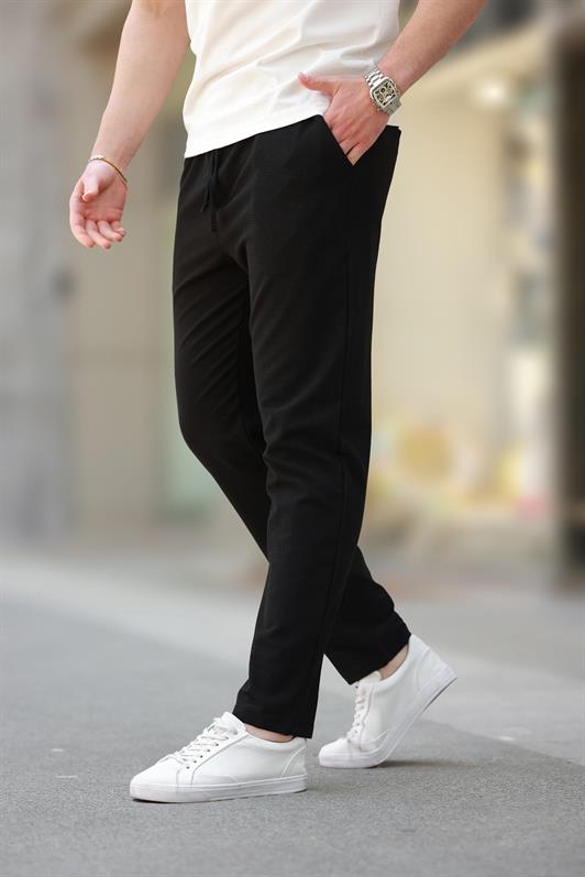 MDX Black Regular Fit Men's Trousers E6572 - Arlington