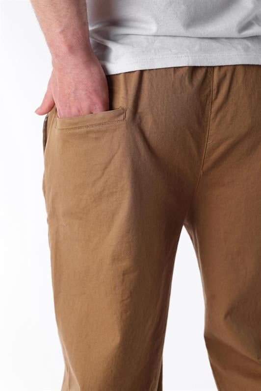 MDX Camel Wide Leg High Waist Men's Pants with Belt E7403 - Marratxi