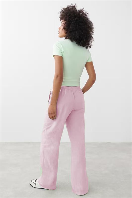 MDX Pink Elastic Waist Wide Leg Pants MG2020 - Tacoma