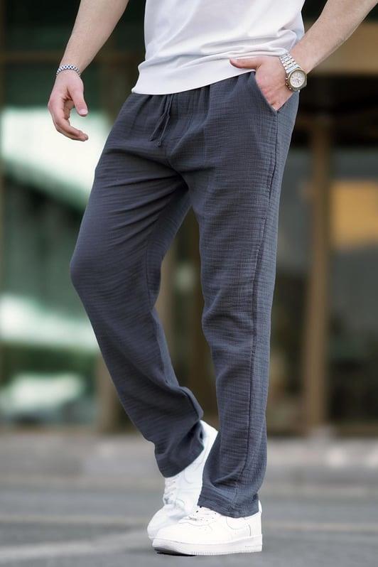 MDX Anthracite Muslin Fabric Men's Basic Pants 6507 - Tomelloso