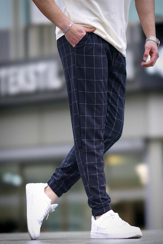MDX Madmext Checkered Navy Jogger Mad4081 - Dunkerque
