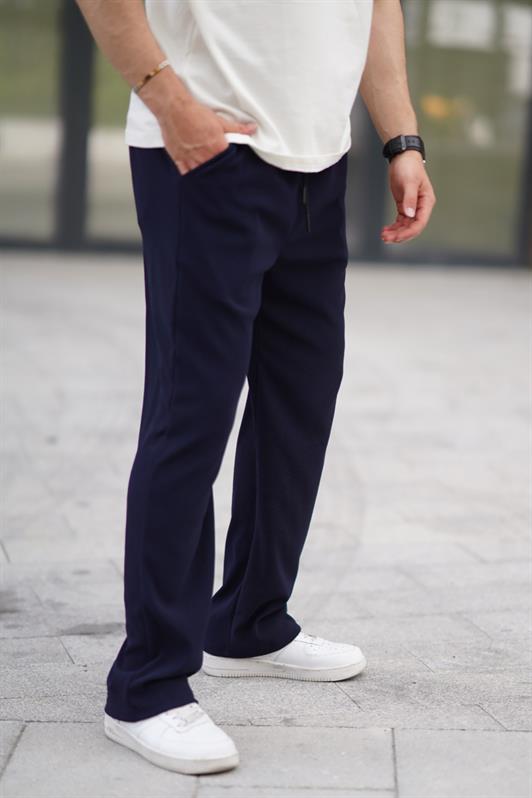 MDX Navy Blue Adjustable Waist Detailed Baggy Trousers 6545 - Yorktown