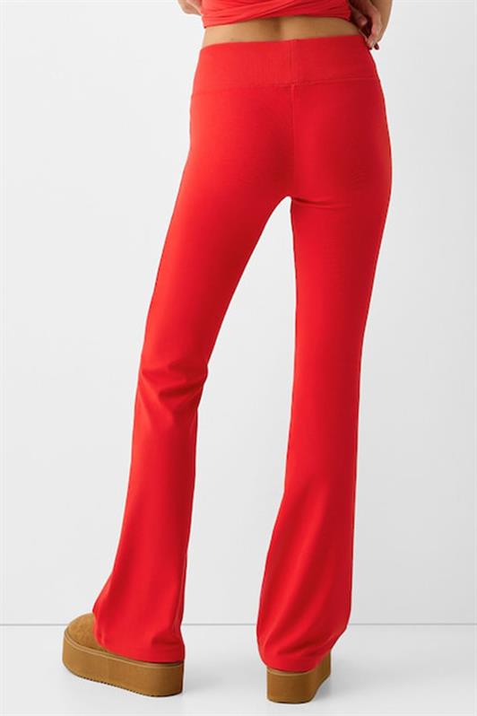 MDX Red High Waist Flared Pants with Belt MG2096 - Kallithéa