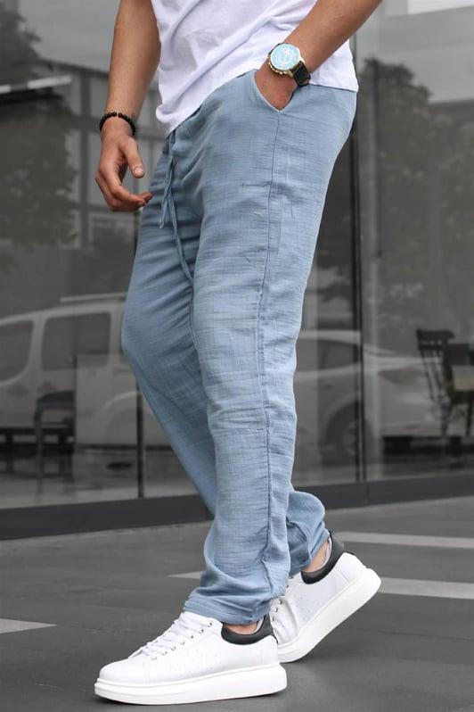 MDX Light Blue Muslin Fabric Men's Basic Pants 6507 - Heroica Guaymas