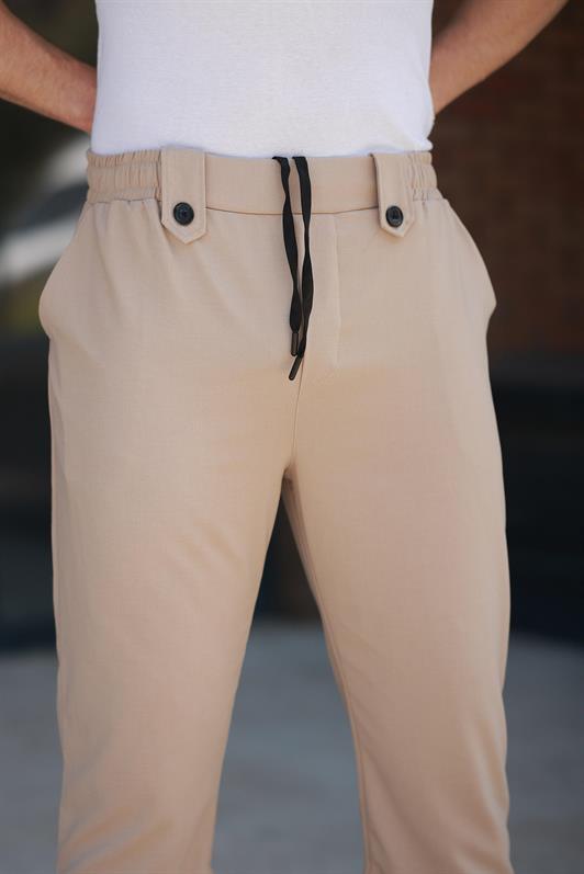 MDX Beige Regular Fit Men's Trousers E6574 - Oakton