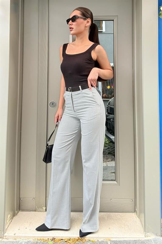 MDX Gray High Waist Fabric Pants MG2285 - Lakewood