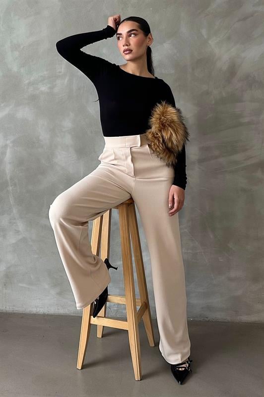 MDX Open Beige Lycra Hook-and-Loop Palazzo Pants MG2291 - Downers Grove