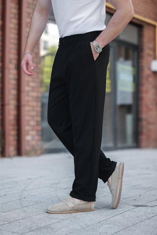 MDX Black Comfort Fit Men's Fabric Trousers E6577 - Hutchinson